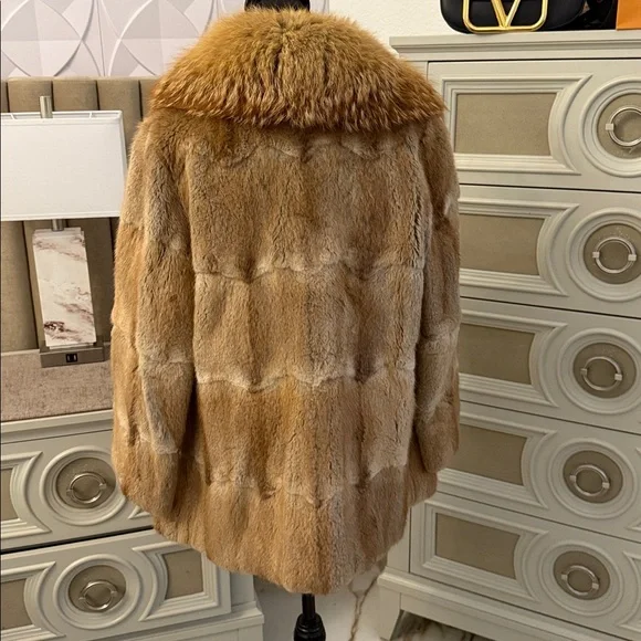 Real fur coat thick fox fur collar - Picture 4 of 10